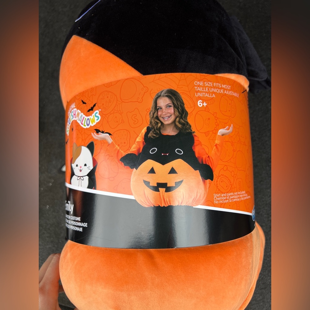 Squishmallows Kids Emily Pumpkin Costume - Orange and Black